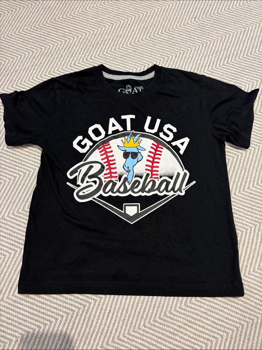 GOAT USA black baseball tee